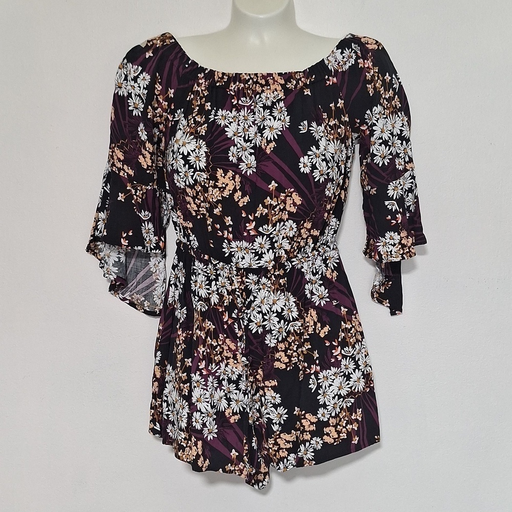 Express Romper Black Floral